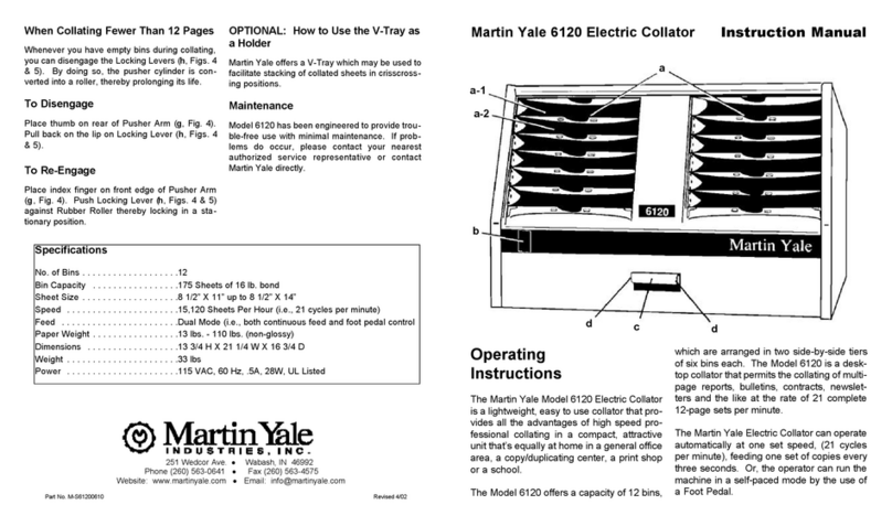 Martin Yale 6120 instruction manual
