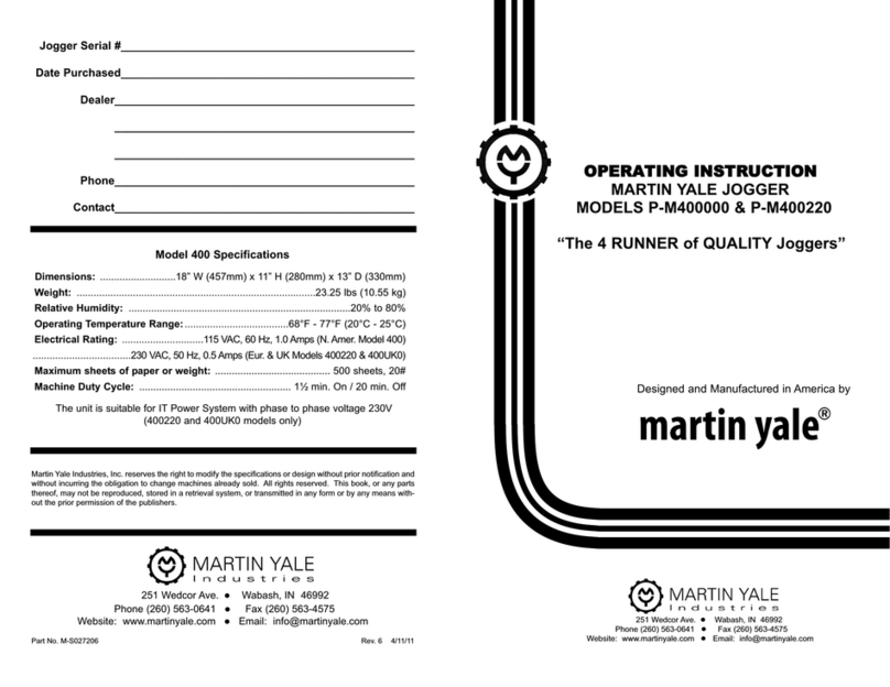Martin Yale P-M400000 Operating	 instruction