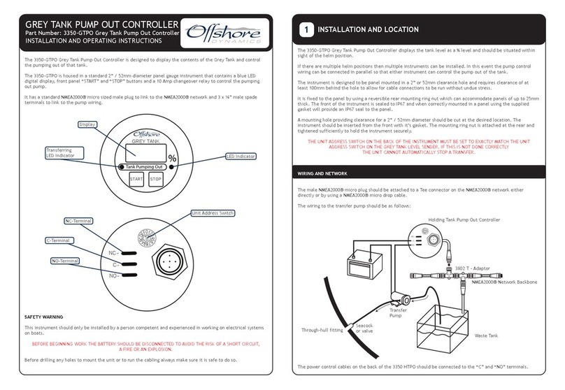 Offshore 3350-GTPO Installation and operating instructions