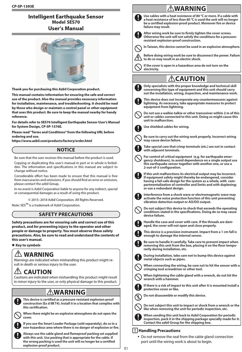 Azbil SES70 user manual