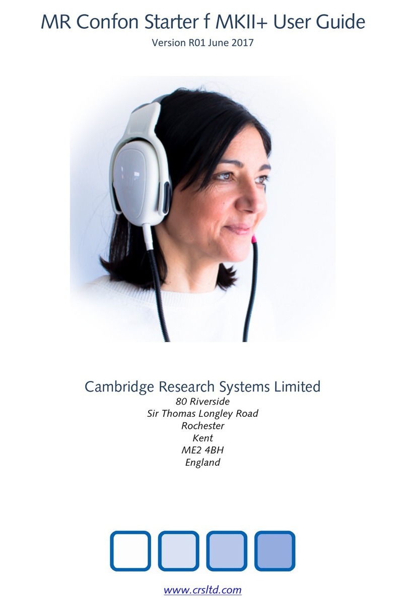 Cambridge Research Systems MR Confon Starter f MKII+ user guide