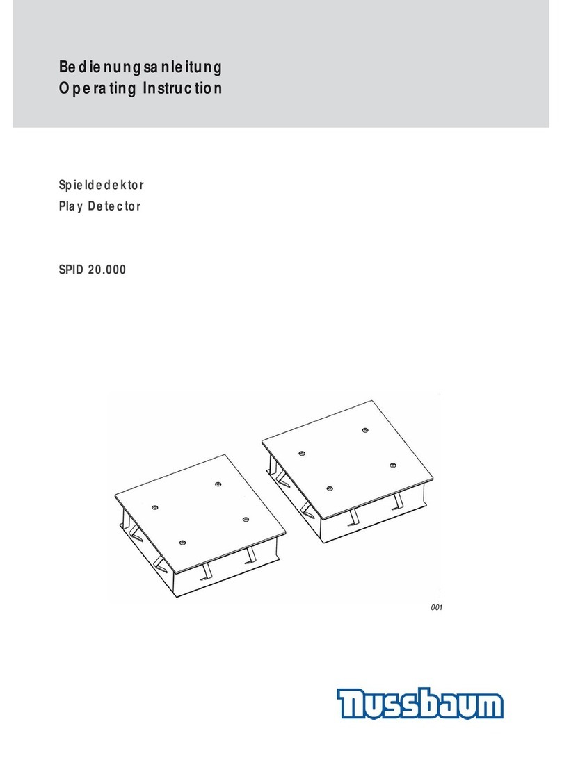 Nussbaum Play Detector SPID 20.000 Operating	 instruction