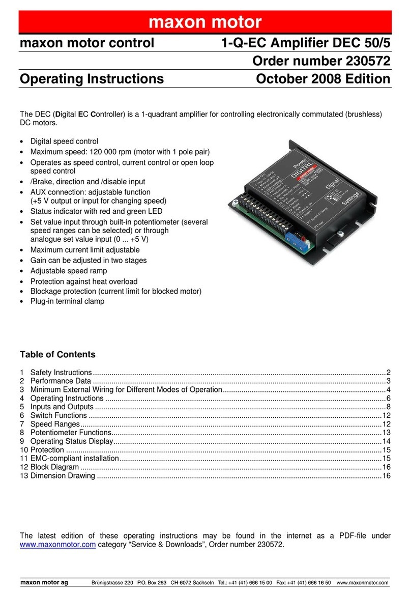 maxon motor 1-Q-EC operating instructions