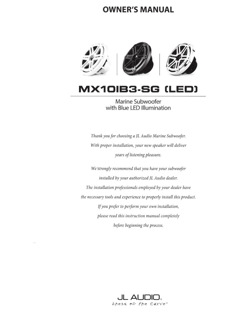 JL Audio MX101B3-SG User manual