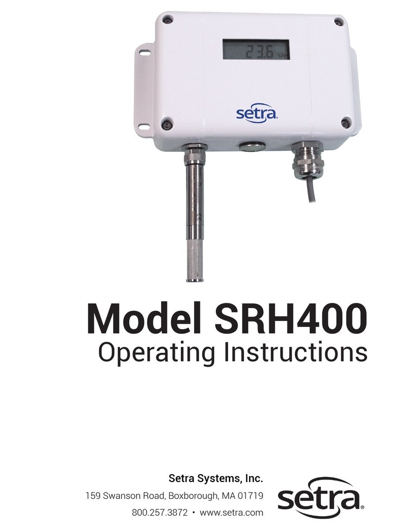 Setra Systems SRH400 operating instructions