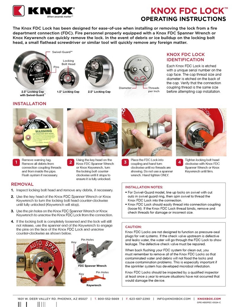 Knox FDC Lock operating instructions