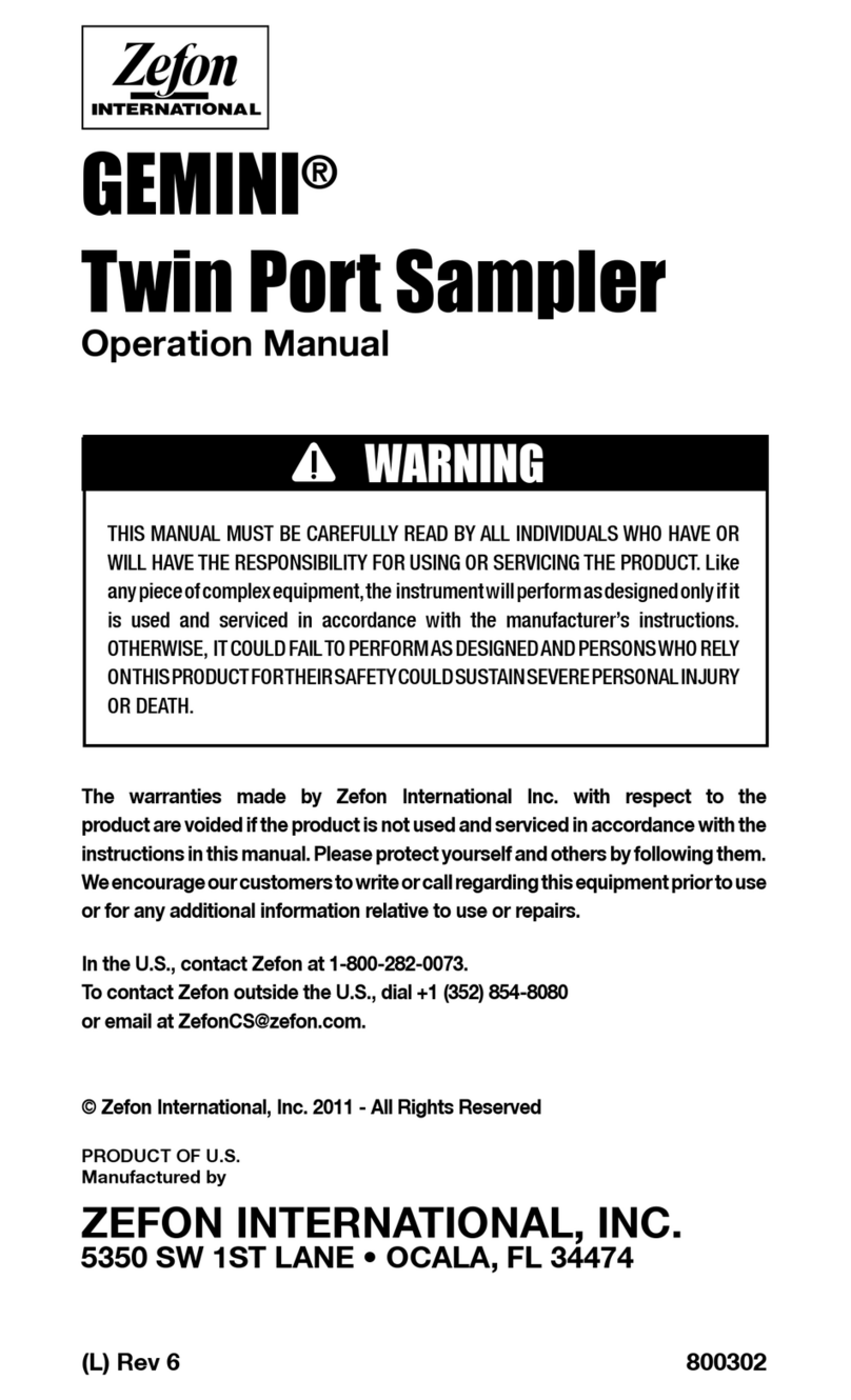 Zefon GEMINI Operation manual