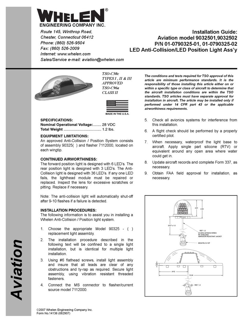 Whelen Engineering Company 9032502 installation guide