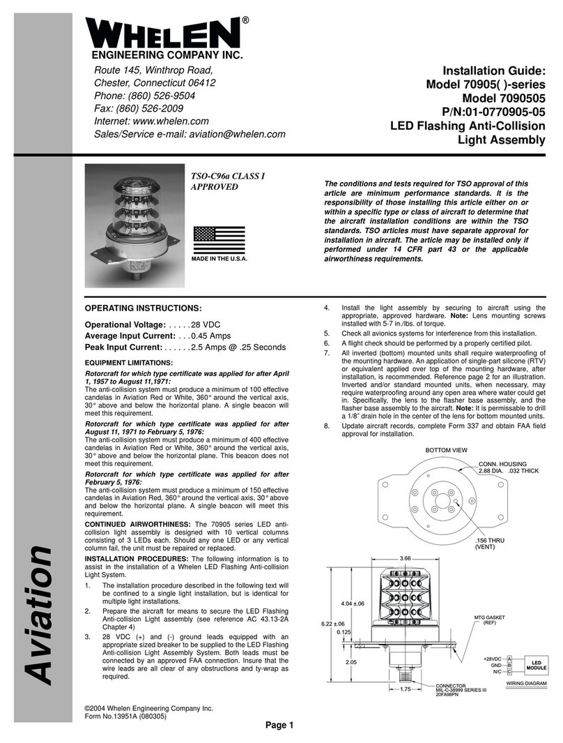 Whelen Engineering Company 7090505 User manual