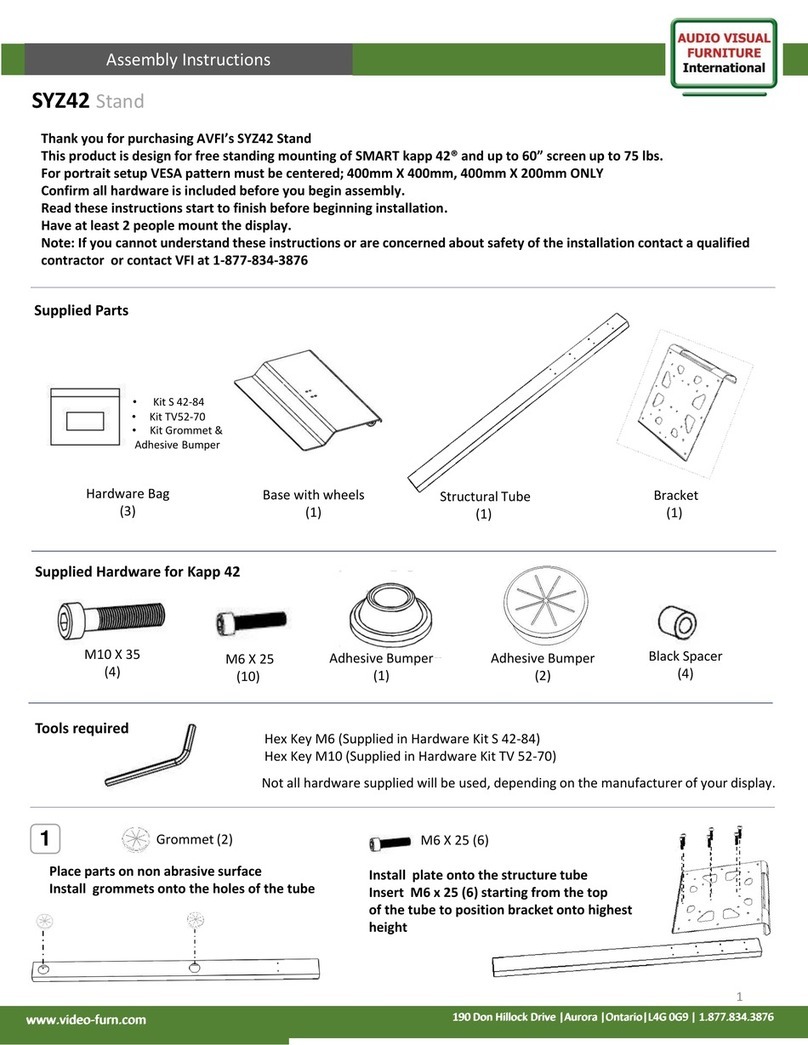 AVFI SYZ42 stand Assembly instructions