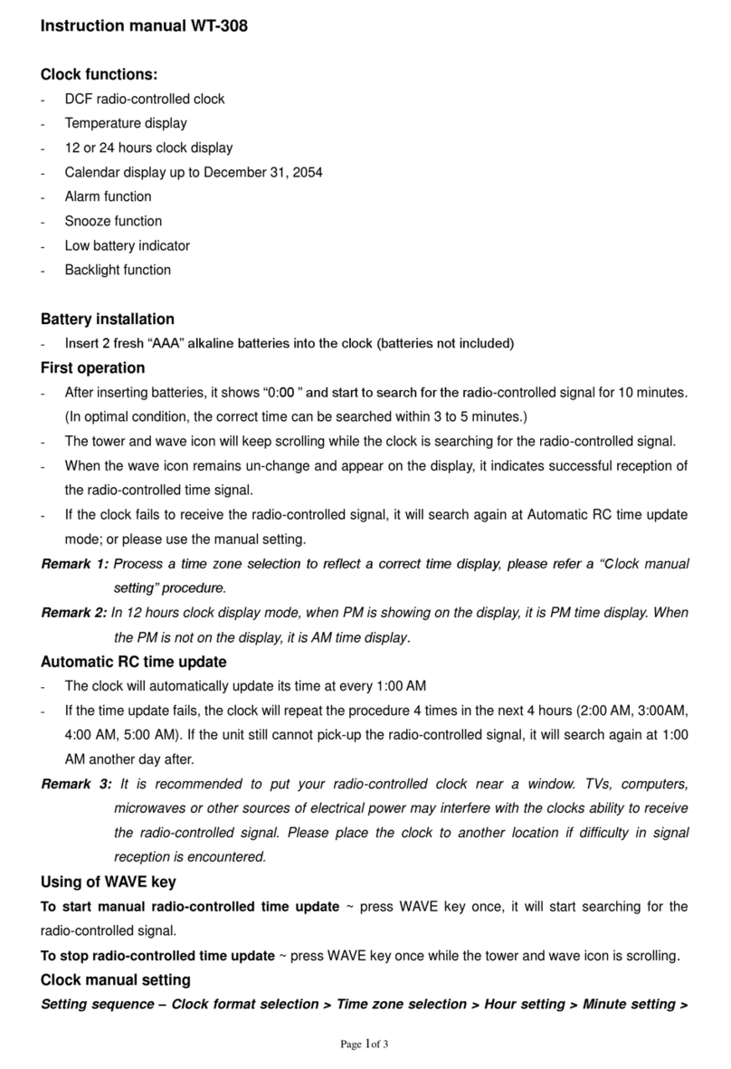 Technoline WT-308 User manual Technoline WT-308 User manual