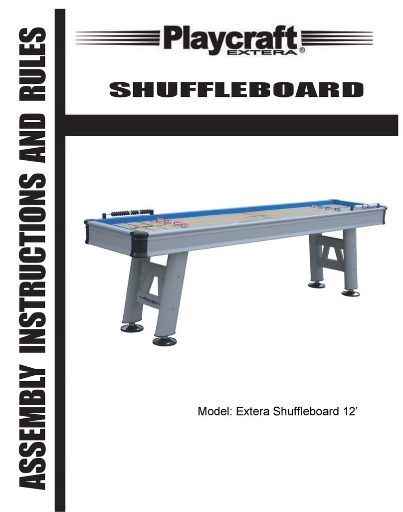 Playcraft Extera Shuffleboard 12 Assembly instructions and rules