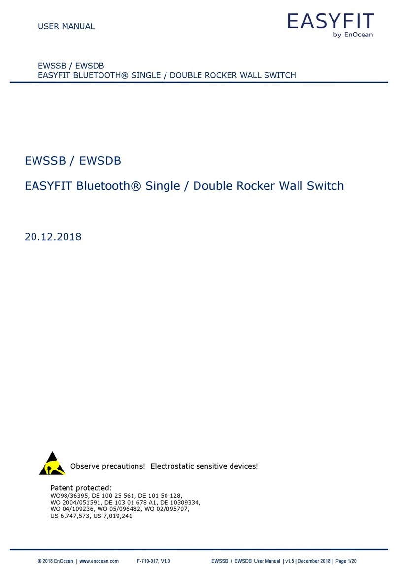 EnOcean Easyfit EWSSB User manual