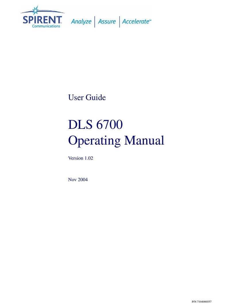 Spirent DLS 6700 operating manual