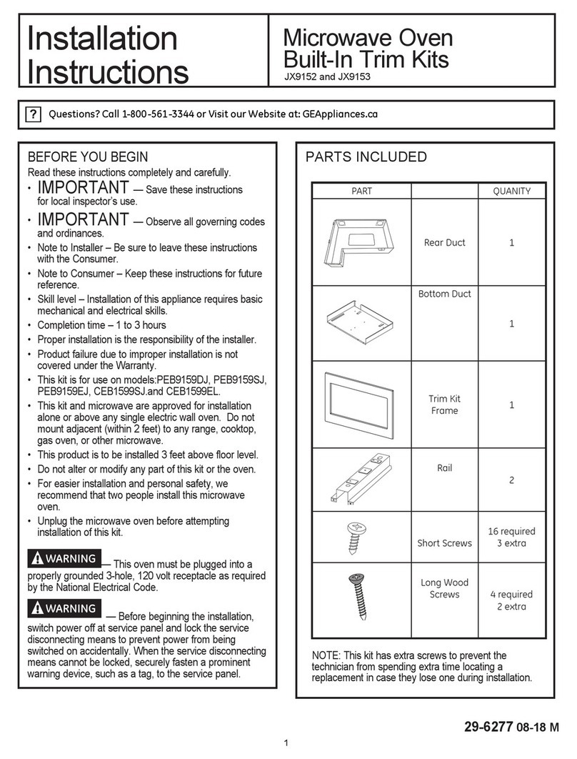 GE JX9152 User manual