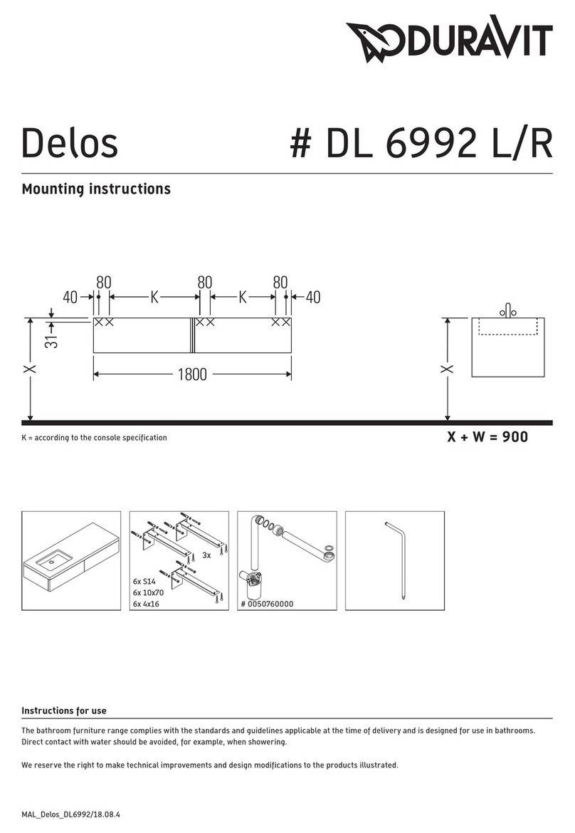DURAVIT Delos DL 6992 L Mounting instructions