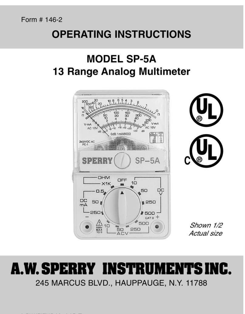 Sperry instruments SP-5A operating instructions