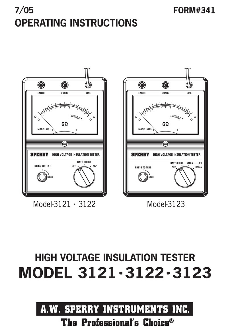 Sperry instruments 3121 operating instructions