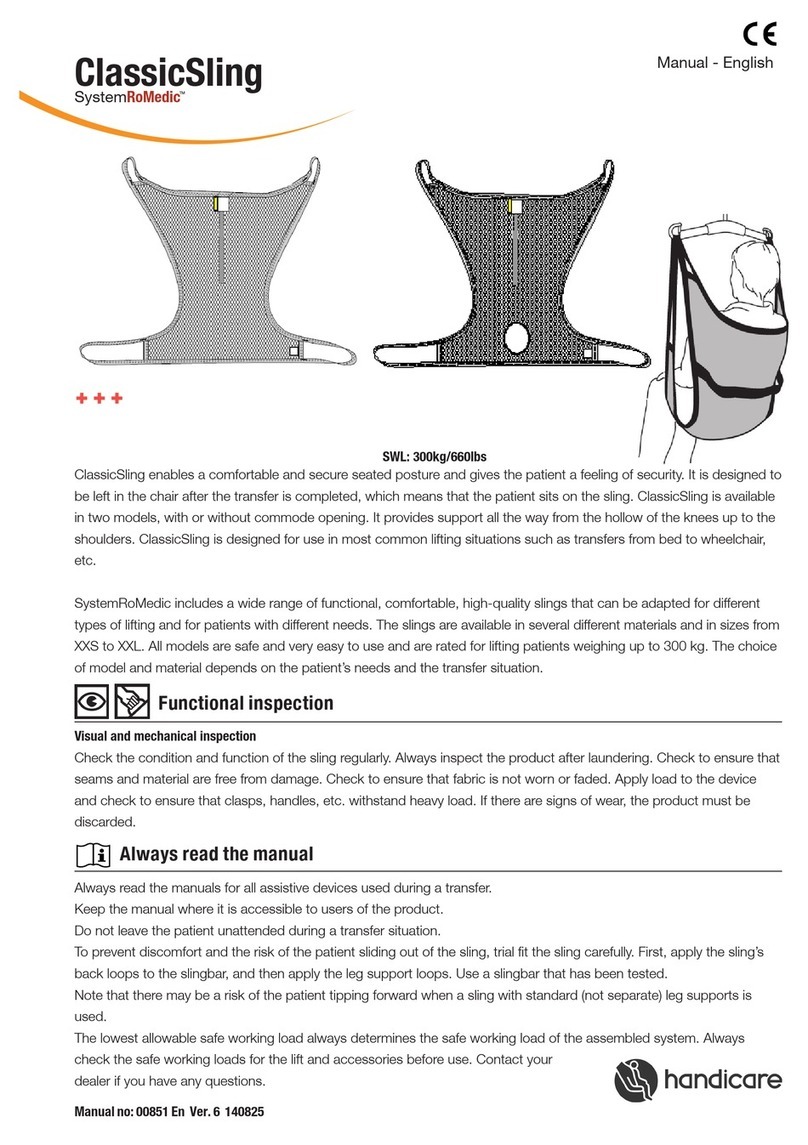 Handicare SystemRoMedic ClassicSling user manual