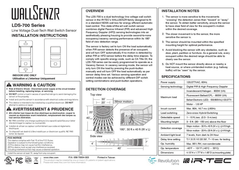 WallSenzr LDS-700 Series installation instructions