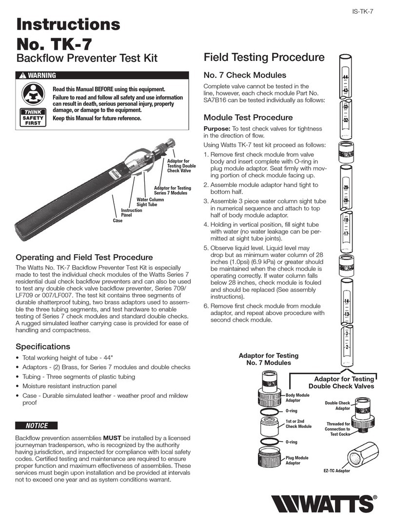 Watts TK-7 manual