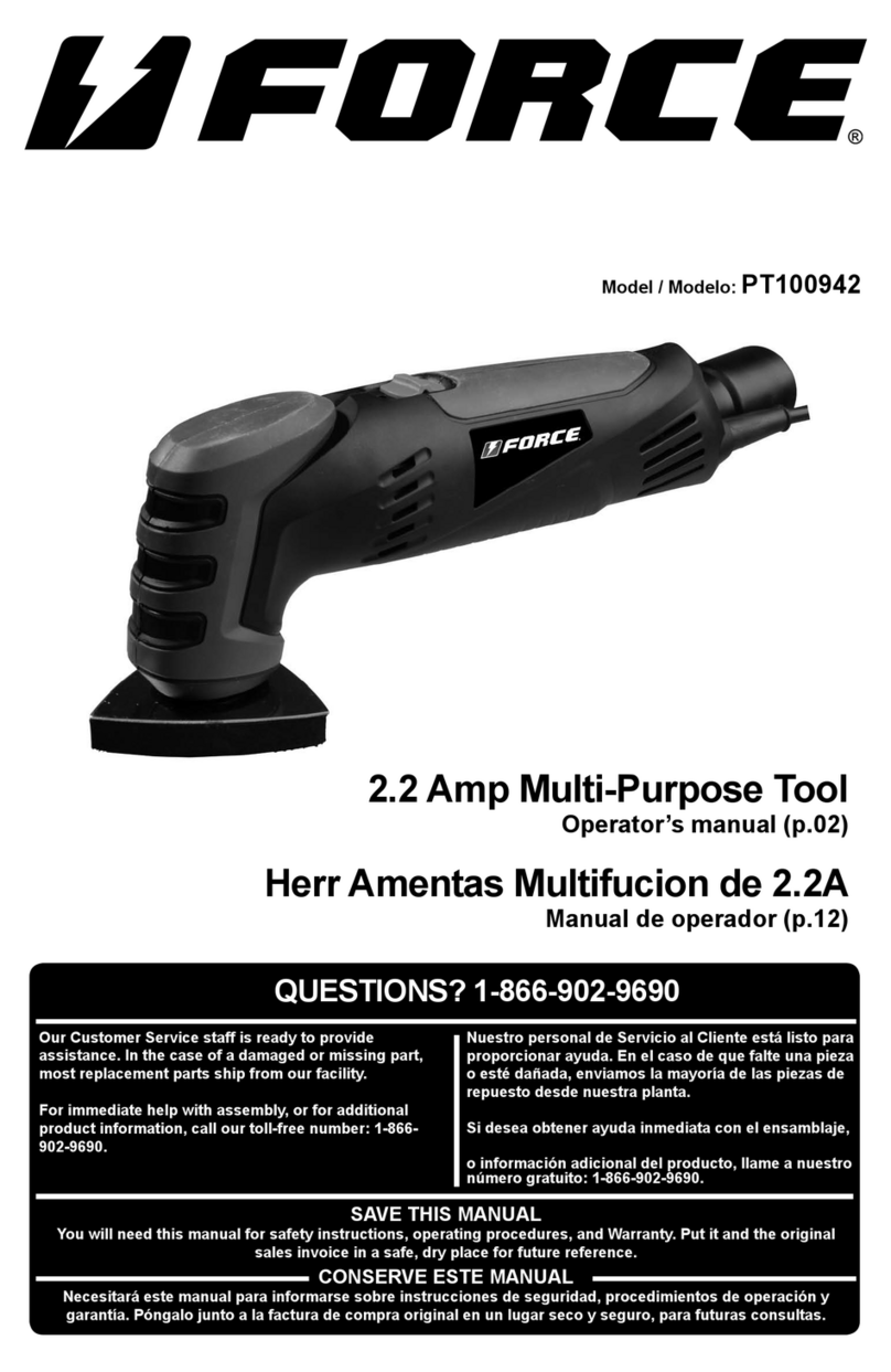 Force PT100942 Operator's manual
