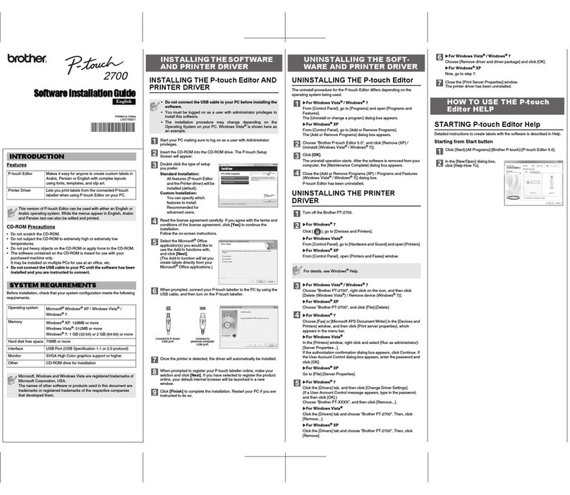 Brother P-touch 2700 Firmware update
