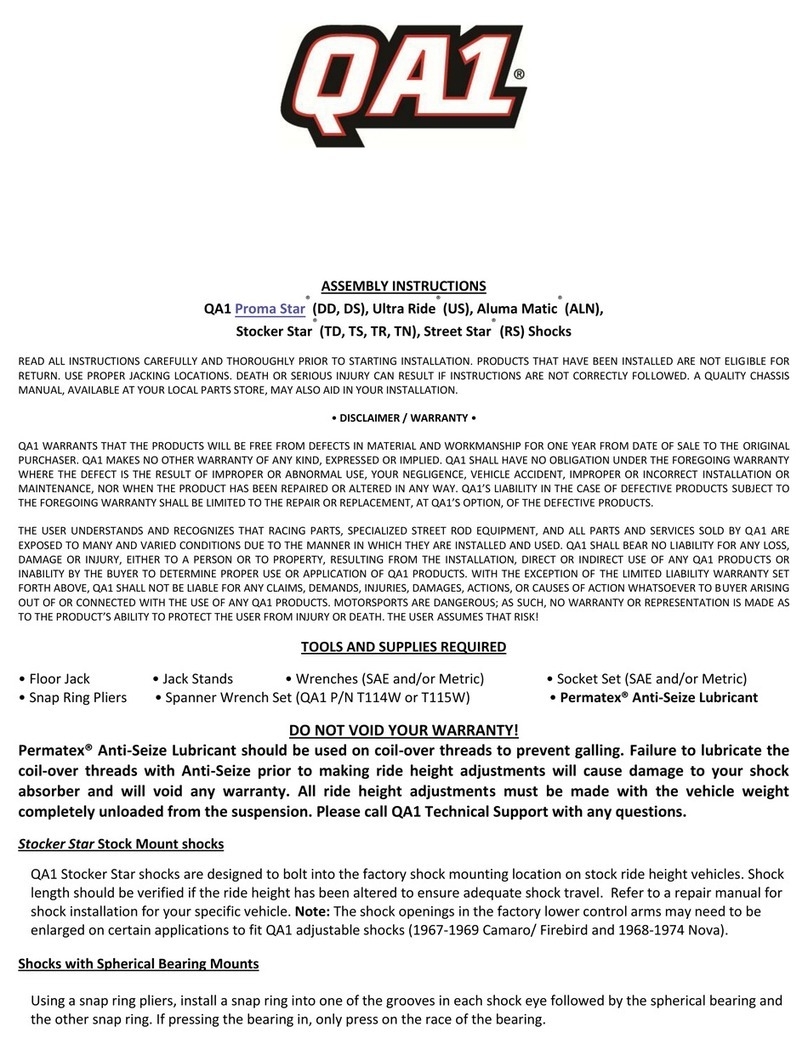 QA1 Proma Star Assembly instructions