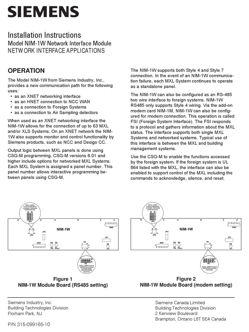 Siemens NIM-1W User manual