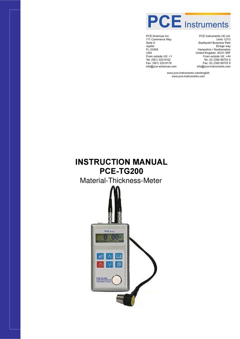 PCE Instruments PCE-TG200 instruction manual