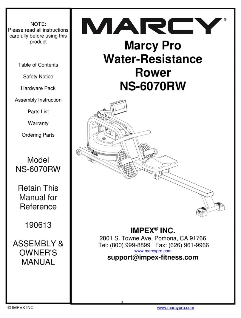 Impex Marcy Pro NS-607RW Installation and operating instructions