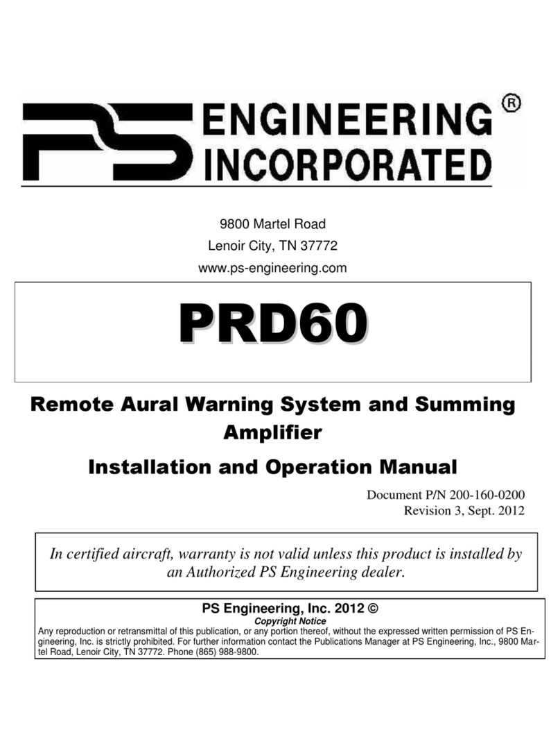 PS Engineering PRD60 User manual