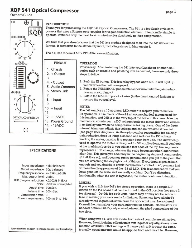 XQP 541 owner's guide