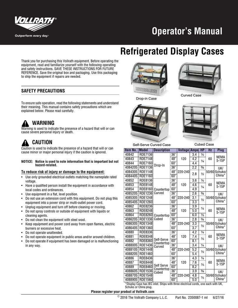 Vollrath RDE7136 User manual