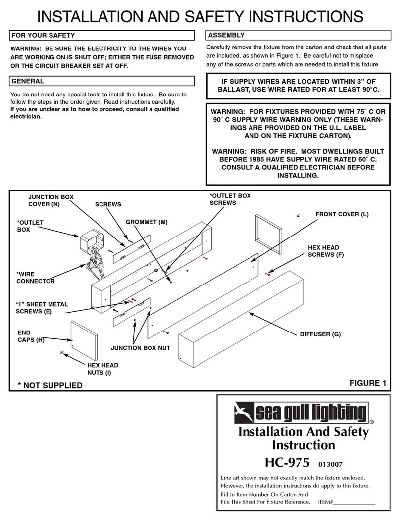 Sea gull lighting HC-975 Installation and safety instructions Sea gull lighting HC-975 Installation and safety instructions