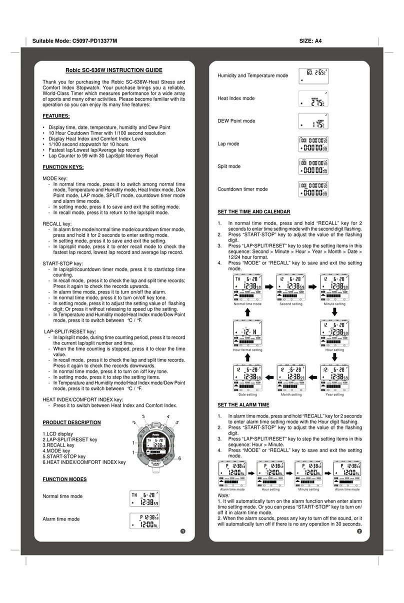 Robic SC-636W-Heat Stress andComfort Index Manual