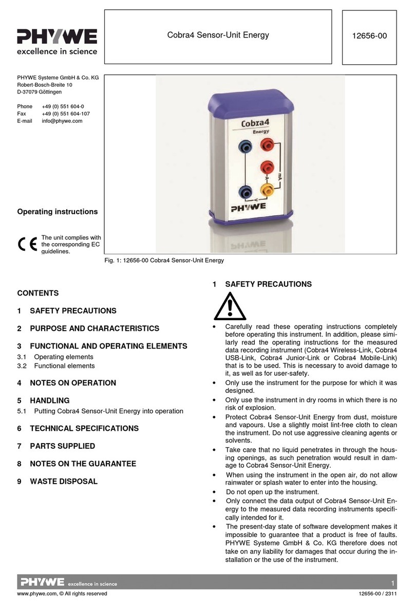 PHYWE Cobra4 Sensor-Unit Energy User manual