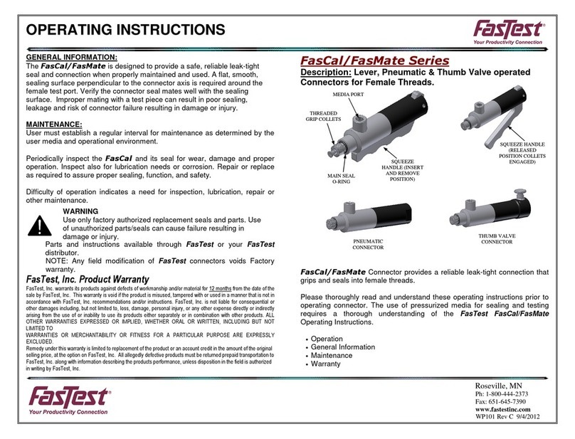 FasTest FasCal Series User manual