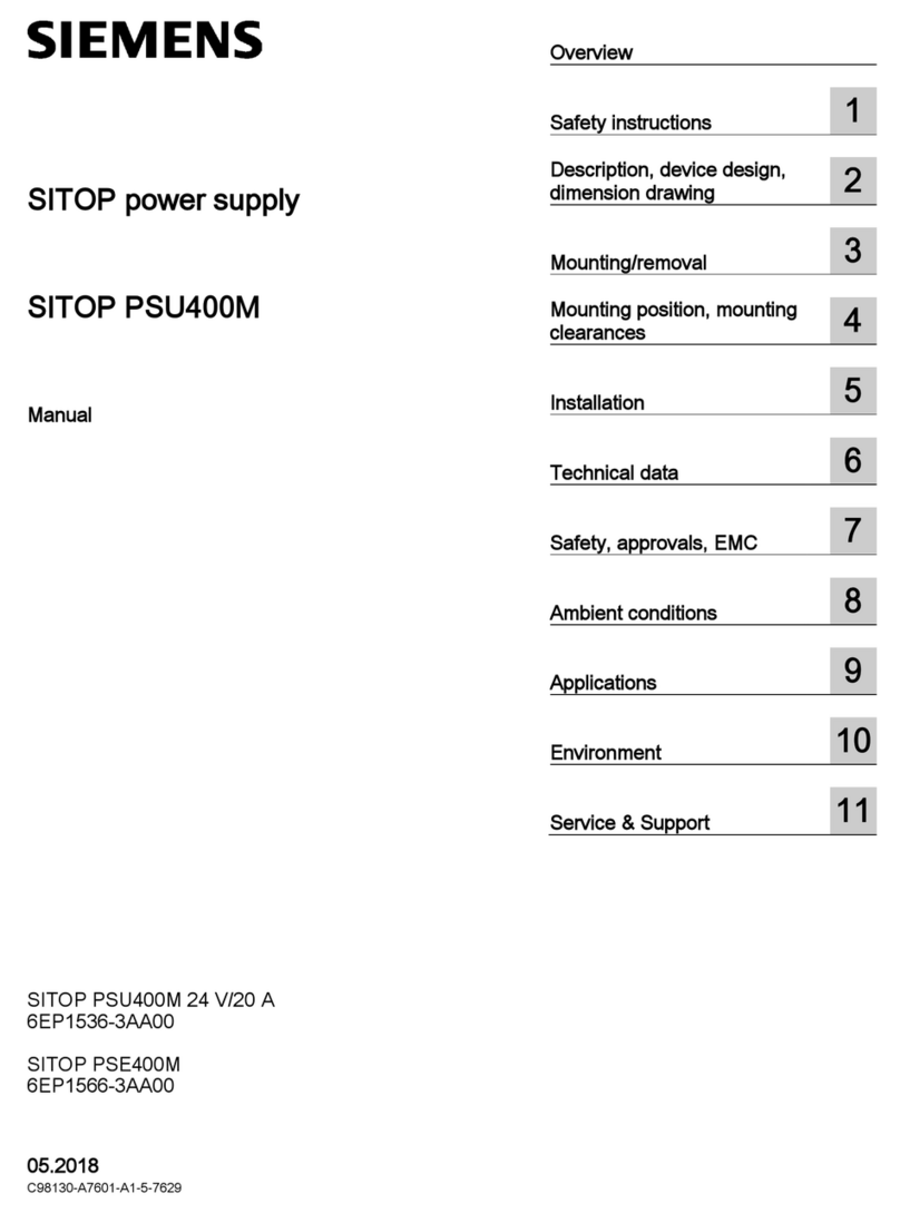 Siemens SITOP PSU400M User manual
