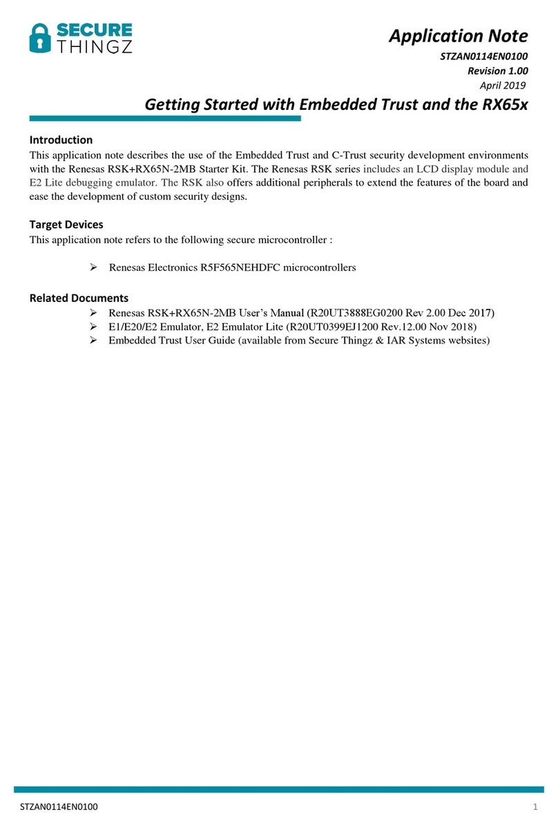 Renesas R5F565NEHDFC Installation and operating instructions