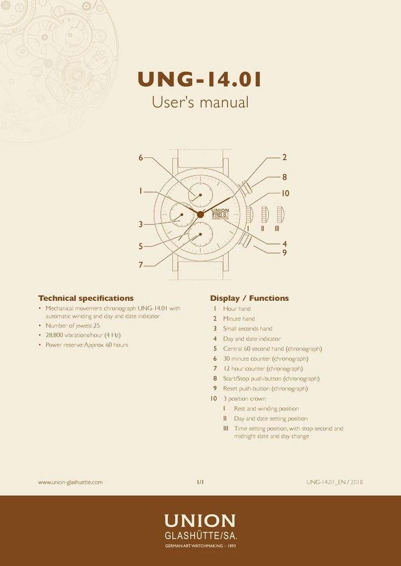 UNION GLASHÜTTE/SA UNG-14.01 user manual