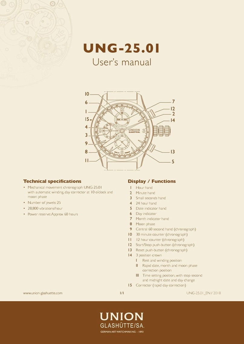 UNION GLASHÜTTE/SA UNG-25.01 user manual