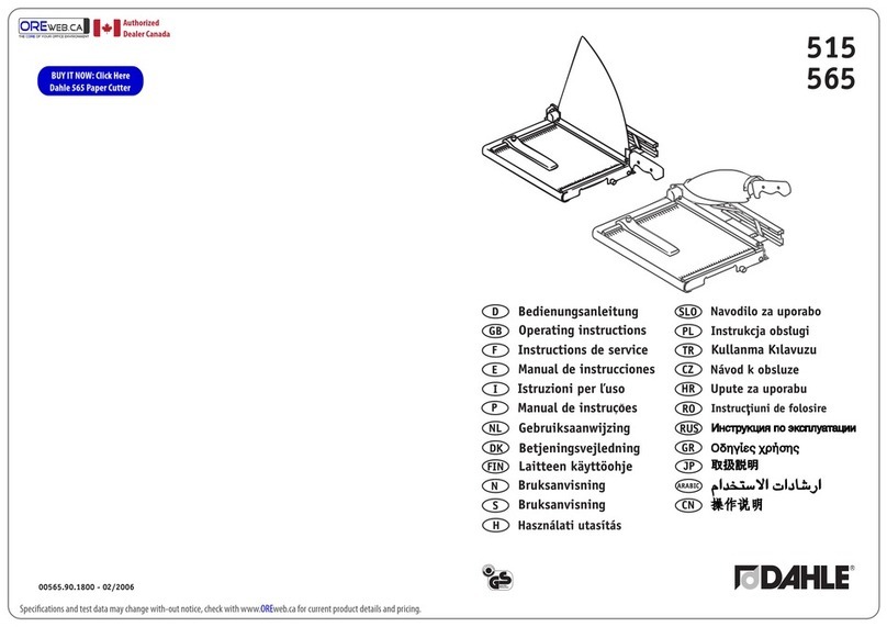 Dahle 515 User manual