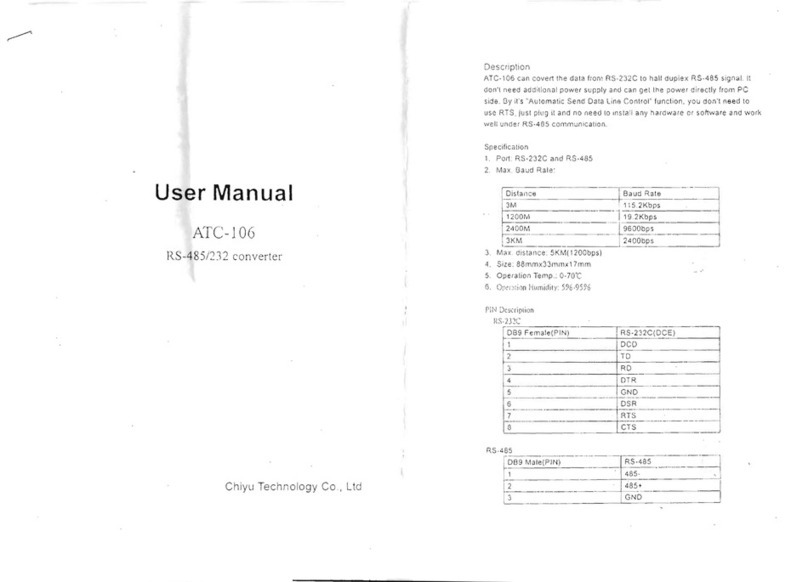 CHIYU ATC-106 user manual