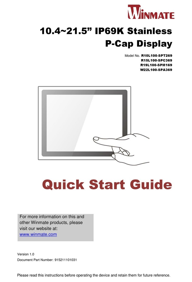 Winmate R10L100-SPT269 quick start guide