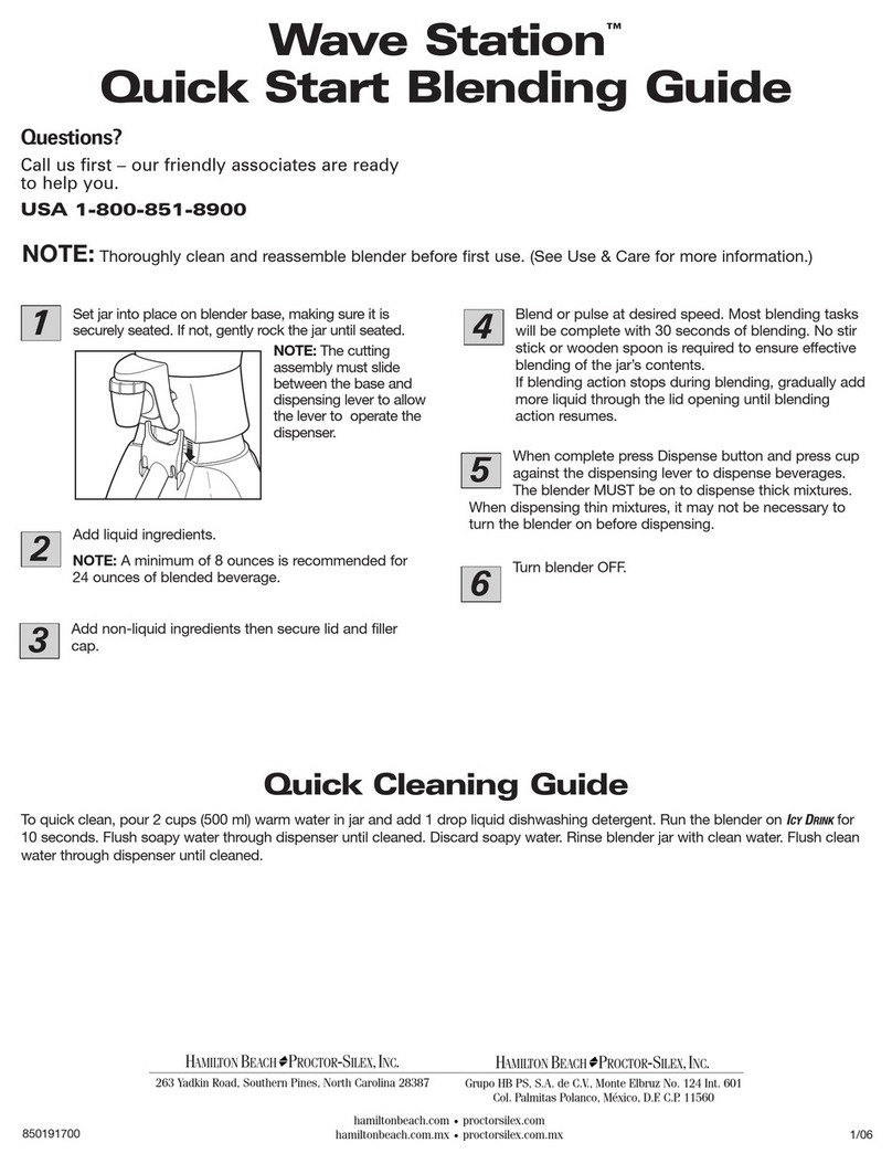 Hamilton Beach Wave Station User manual