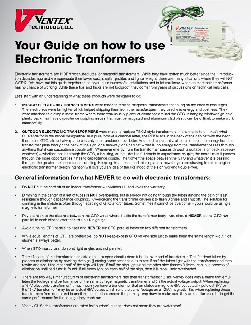 Ventex Technology VT6060CL-120 Operating instructions