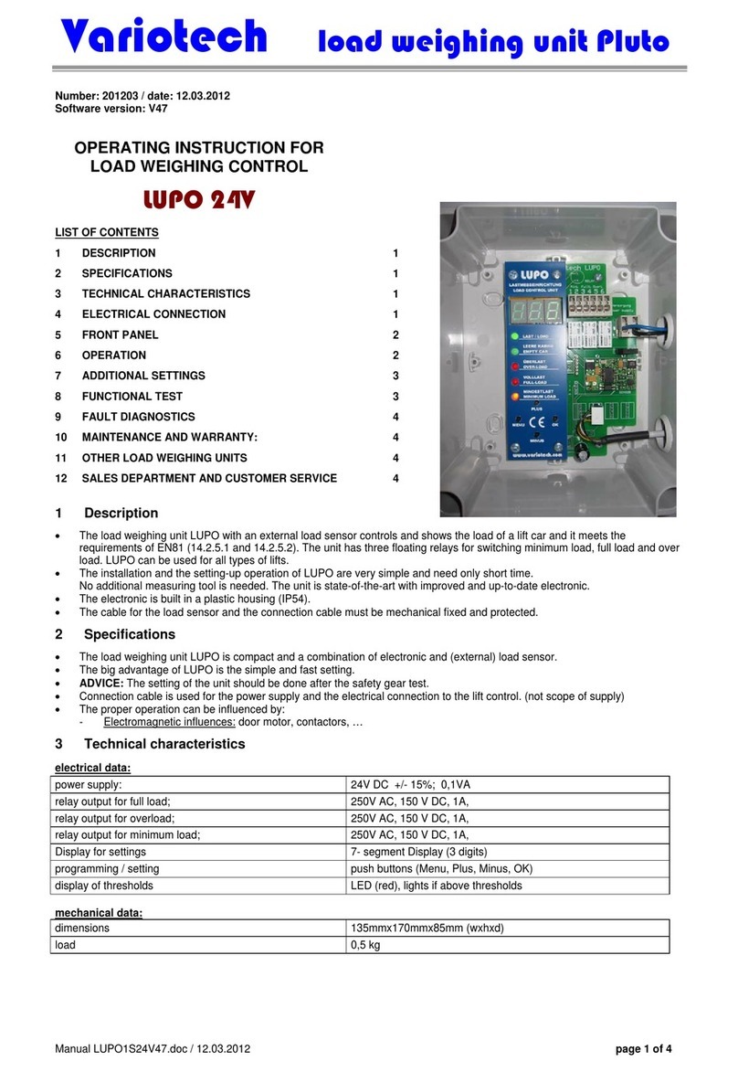 Variotech LUPO 24V Operating	 instruction