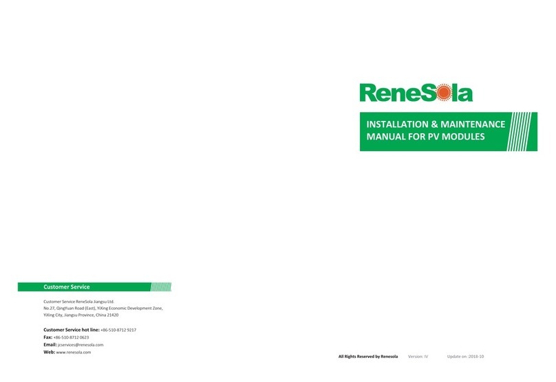 ReneSola A Series Installation & maintenance manual
