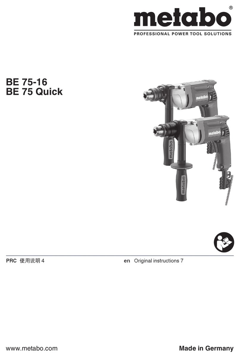 Metabo BE 75-16 User manual